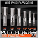 HORUSDY 6Pc NPT Pipe Tap Set Thread Tap Screw Tool 1/8" 1/4" 3/8" 1/2" 3/4" 1" - RnR Galore