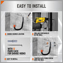 HORUSDY 6Pc Wall Mount Garage Hooks Set Heavy Duty Steel Storage Rack Hanger - RnR Galore