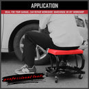 HORUSDY Rolling Creeper Seat Workshop Mechanic Stool Garage Repair Storage Tray - RnR Galore