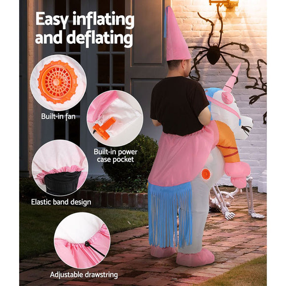 Inflatable Unicorn Costume Adult Suit Blow Up Party Fancy Dress Halloween Cosplay - RnR Galore