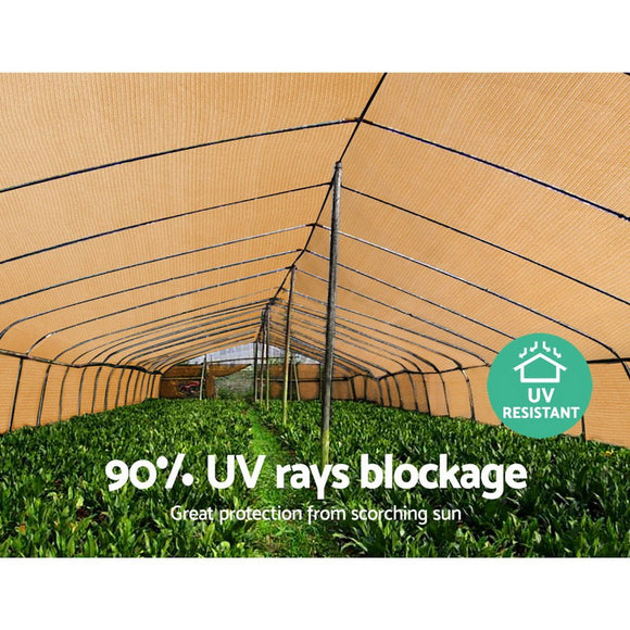 Instahut 90% Shade Cloth 3.66x30m Shadecloth Sail Heavy Duty Beige - RnR Galore