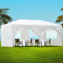 Instahut Gazebo 3x6m Marquee Wedding Party Tent Outdoor Camping Side Wall Canopy 6 Panel White - RnR Galore