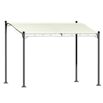 Instahut Gazebo Marquee 3m Outdoor Event Wedding Tent Camping Party Shade Iron Art Canopy Beige - RnR Galore