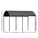 Instahut Gazebo Marquee 4x3m Outdoor Event Wedding Tent Camping Party Shade Iron Art Canopy Grey - RnR Galore