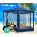 Instahut Gazebo?2x2m Marquee Wedding Party Tent Outdoor Camping Mesh Wall Canopy Shade Gazebos Navy - RnR Galore