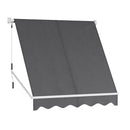 Instahut Retractable Fixed Pivot Arm Window Awning Outdoor Blinds 2.1X2.1M Grey - RnR Galore