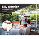 Instahut Retractable Folding Arm Awning Manual Sunshade 3Mx2.5M Grey - RnR Galore