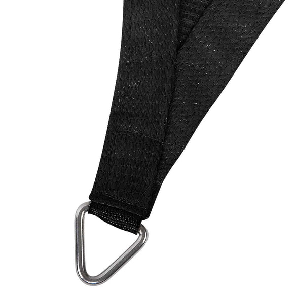 Instahut Shade Sail 5x5x5m Triangle 280GSM 98% Black Shade Cloth - RnR Galore