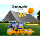 Instahut Tarp Tarpaulin 3.6x6m Canvas Camping Heavy Duty Sun Cover - RnR Galore