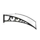Instahut Window Door Awning 1mx1.5m Transparent Hollow Sheet Plastic Frame - RnR Galore