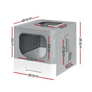 i.Pet Cat Litter Box Large Tray Kitty Toilet Enclosed Hooded Foldable Cat Litter Box Scoop Grey - RnR Galore