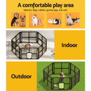 i.Pet Dog Playpen Enclosure 6 Panel Pet Fence Plastic Play Pen - RnR Galore