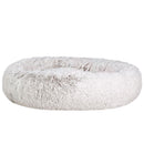 i.Pet Pet Bed Dog Cat 110cm Calming Extra Large Soft Plush White Brown - RnR Galore