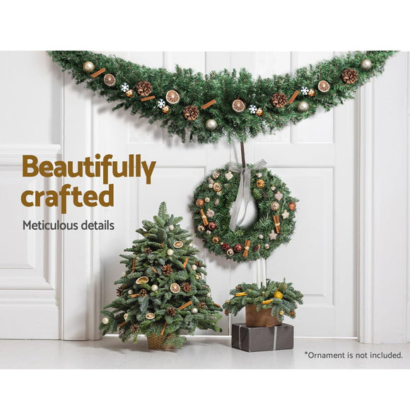 Jingle Jollys 2.1m Christmas Garland Xmas Decorations Green Wedding Party - RnR Galore
