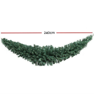 Jingle Jollys 2.4m Christmas Garland Xmas Decorations Green Wedding Party - RnR Galore