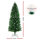 Jingle Jollys 2.4m Christmas Tree Optic Fibre LED Xmas tree Multi Colour - RnR Galore