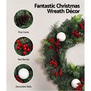 Jingle Jollys Christmas Garland with Wreath Set Ornaments Xmas Tree Decor - RnR Galore