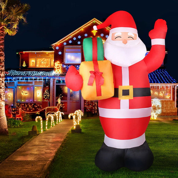 Jingle Jollys Christmas Inflatable Santa 2.4M Illuminated Decorations - RnR Galore