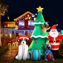 Jingle Jollys Christmas Inflatable Santa Tree 3M Illuminated Decorations - RnR Galore