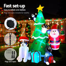 Jingle Jollys Christmas Inflatable Santa Tree 3M Illuminated Decorations - RnR Galore