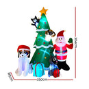 Jingle Jollys Christmas Inflatable Santa Tree 3M Illuminated Decorations - RnR Galore