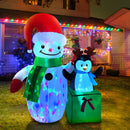 Jingle Jollys Christmas Inflatable Snowman 1.8M Illuminated Decorations - RnR Galore