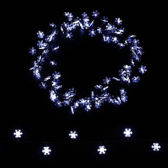 Jingle Jollys Christmas Lights 100 LED 10M String Light Snow Decorations - RnR Galore
