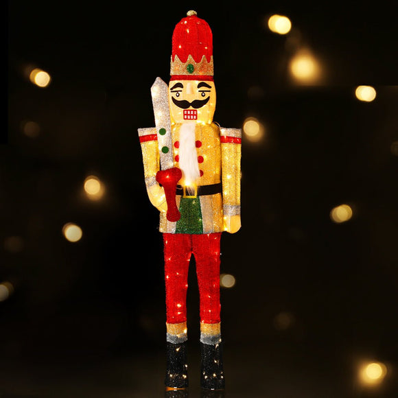 Jingle Jollys Christmas Lights 170cm Nutcracker 180 LED Fairy Light Decorations - RnR Galore