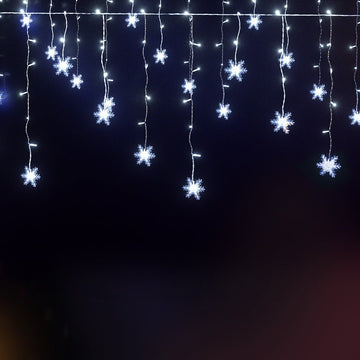 Jingle Jollys Christmas Lights 80 LED 3M Icicle Light Snow Decorations - RnR Galore