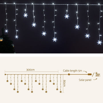 Jingle Jollys Christmas Lights 80 LED 3M Icicle Light Snow Decorations - RnR Galore