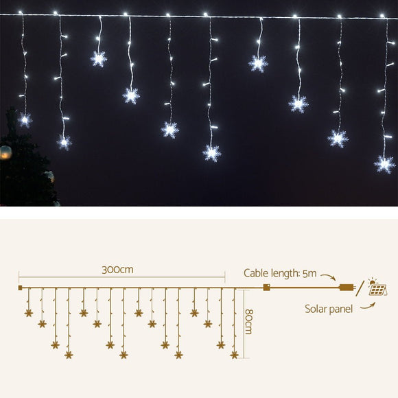 Jingle Jollys Christmas Lights 80 LED 3M Icicle Light Snow Decorations - RnR Galore