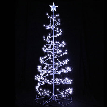 Jingle Jollys Christmas Tree 1.8M 6FT LED Xmas Decoration Cold White Lights - RnR Galore