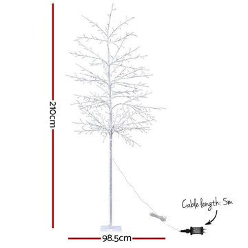 Jingle Jollys Christmas Tree 2.1M 480 LED Trees With Lights Warm White - RnR Galore