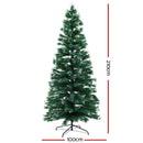 Jingle Jollys Christmas Tree 2.1M 7FT LED Xmas Multi Colour Lights Optic Fibre - RnR Galore