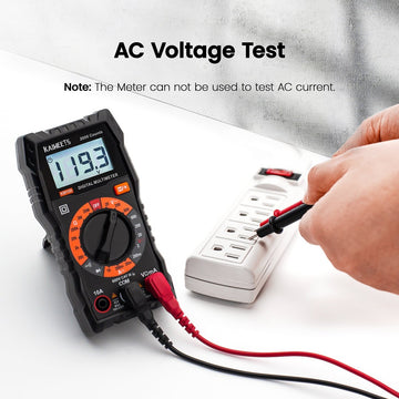 KAIWEETS Digital Multimeter with Case, DC AC Voltmeter, Ohm Volt Amp Test Meter and Continuity Test Diode Voltage Tester for Household Outlet, Automotive Battery Test (Anti - Burn with Double Fuses) - RnR Galore