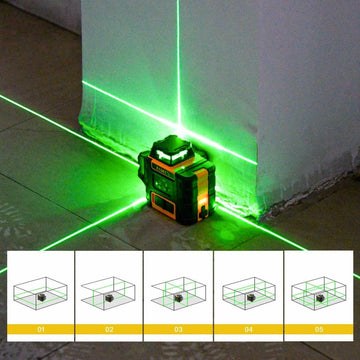KAIWEETS KT360A Green Laser Level 3 X 360° Rotary Self Leveling with 1 Rechargeable Battery - RnR Galore