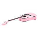Karrera Acoustic Cutaway 40in Guitar - Pink - RnR Galore