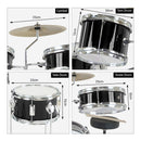 Karrera Children's 4pc Drum Kit - Black - RnR Galore