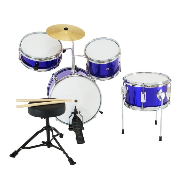 Karrera Children's 4pc Drum Kit - Blue - RnR Galore
