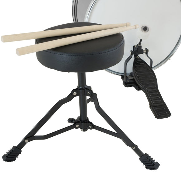 Karrera Childrens 4pc Drum Kit - Silver - RnR Galore