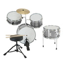 Karrera Childrens 4pc Drum Kit - Silver - RnR Galore