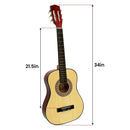 Karrera Childrens Guitar Wooden 34in Acoustic - Natural - RnR Galore