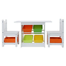 Keezi 3PCS Kids Table and Chairs Set Children Furniture Play Toys Storage Box - RnR Galore