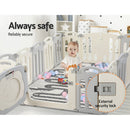 Keezi Baby Playpen 16 Panels Foldable Toddler Fence Safety Play Activity Centre - RnR Galore
