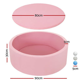 Keezi Kids Ball Pit 90x30cm Ocean Foam Play Pool Barrier Toys Children Pink - RnR Galore