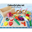 Keezi Kids Kitchen Play Set Wooden Pretend Toys Cooking Children Food White - RnR Galore