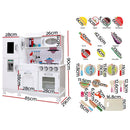 Keezi Kids Kitchen Play Set Wooden Pretend Toys Cooking Children Food White - RnR Galore