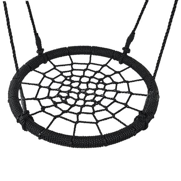 Kids Rope Swing Round Outdoor Birds Crows Nest Spider Web Swing Seat 65cm - RnR Galore