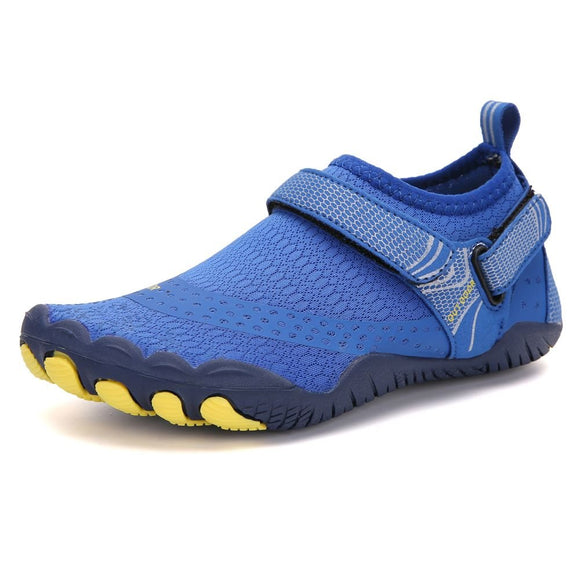 Kids Water Shoes Barefoot Quick Dry Aqua Sports Shoes Boys Girls - Klein Blue Size Bigkid US4 = EU36 - RnR Galore