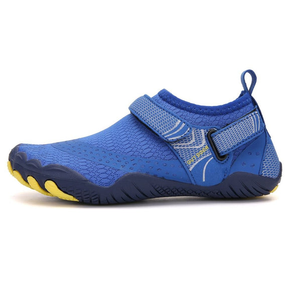 Kids Water Shoes Barefoot Quick Dry Aqua Sports Shoes Boys Girls - Klein Blue Size Bigkid US4 = EU36 - RnR Galore
